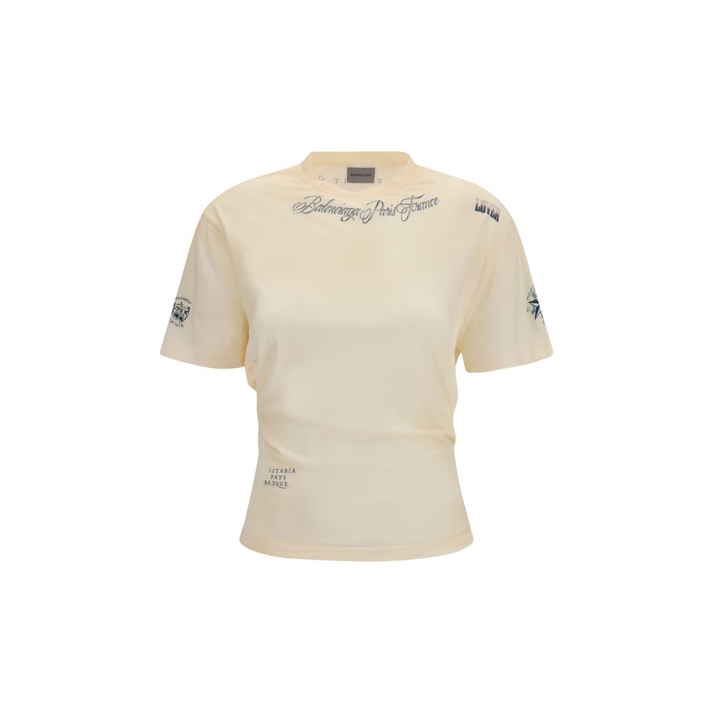 Balenciaga Beige Cotton T-Shirt | Regal Royce