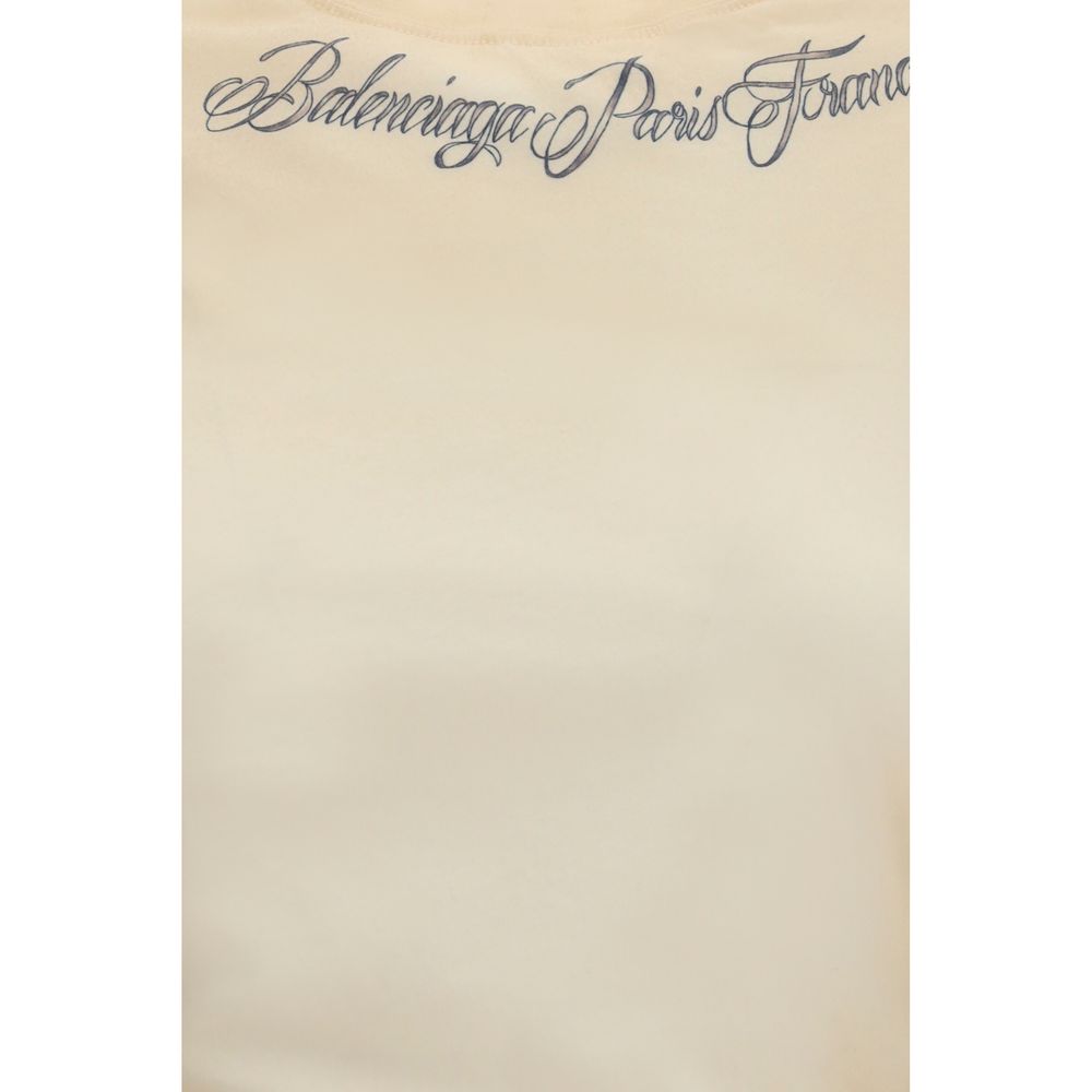 Balenciaga Beige Cotton T-Shirt | Regal Royce