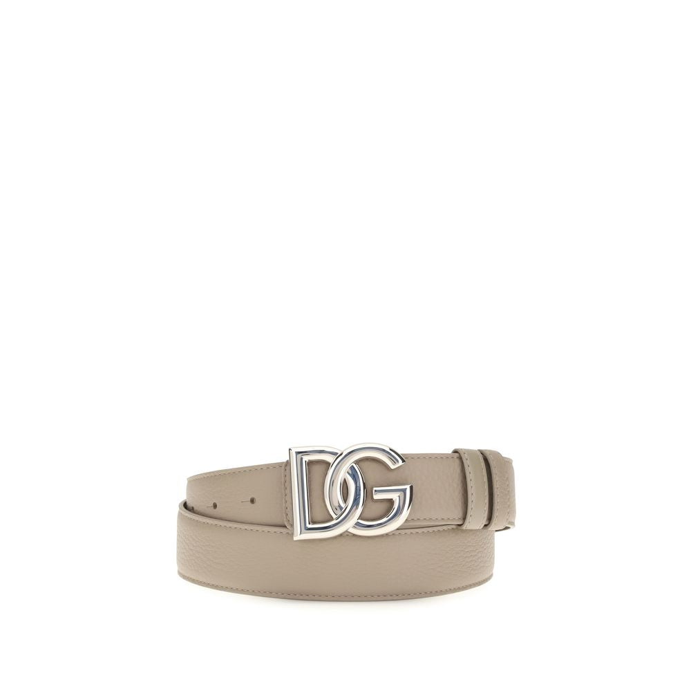 Dolce & Gabbana Gray Calf Leather Bos Taurus Regular Belt | Regal Royce