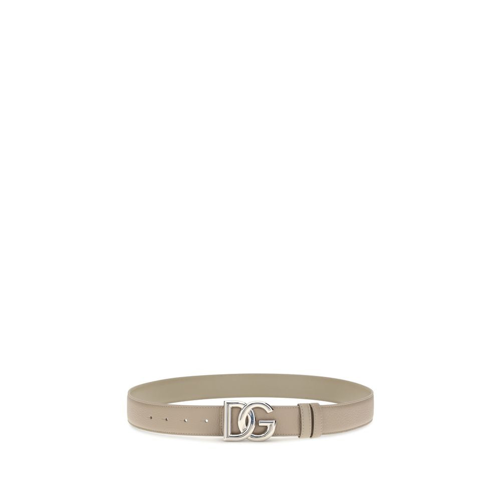 Dolce & Gabbana Gray Calf Leather Bos Taurus Regular Belt | Regal Royce