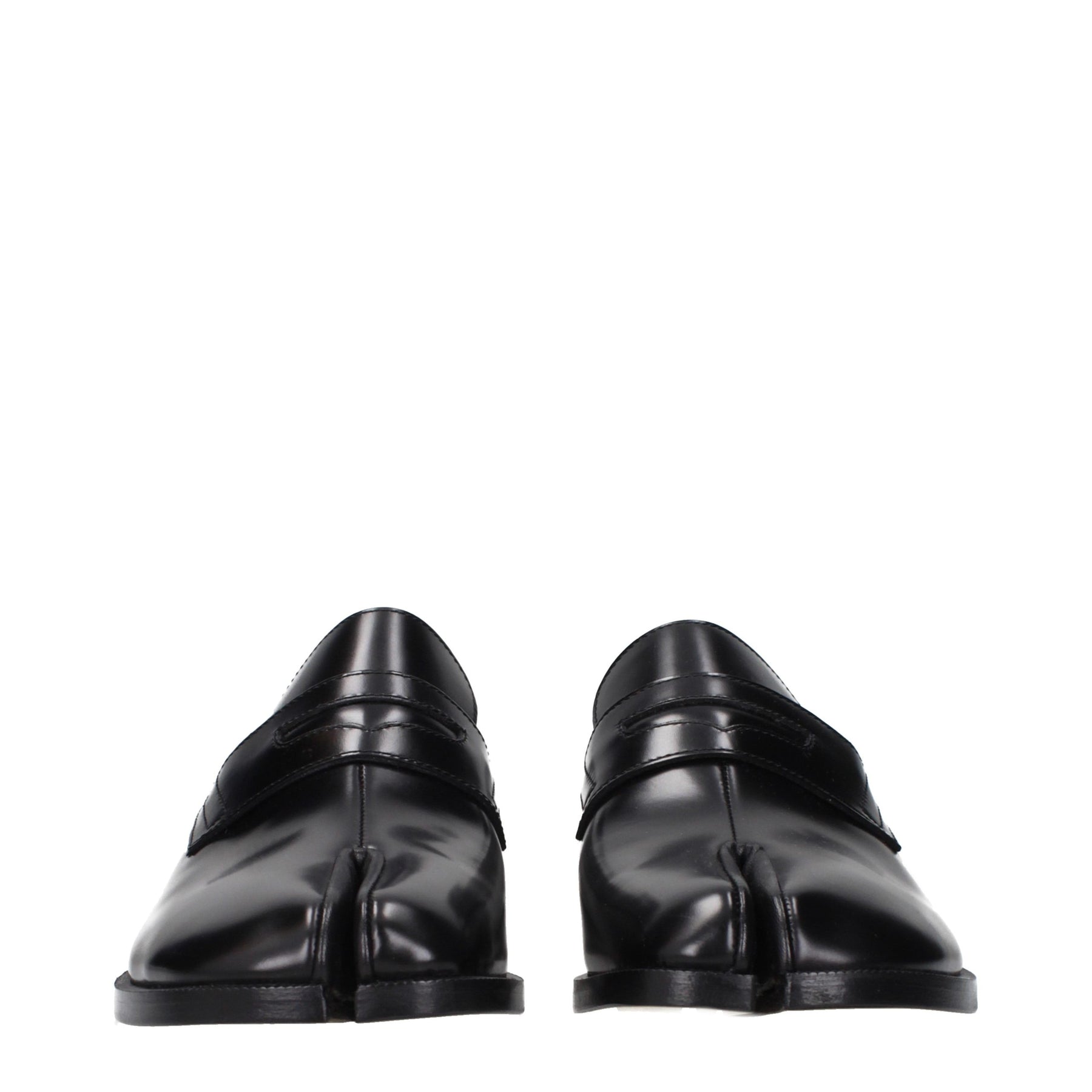 Maison Margiela Black Leather Slip-On Loafers | Regal Royce