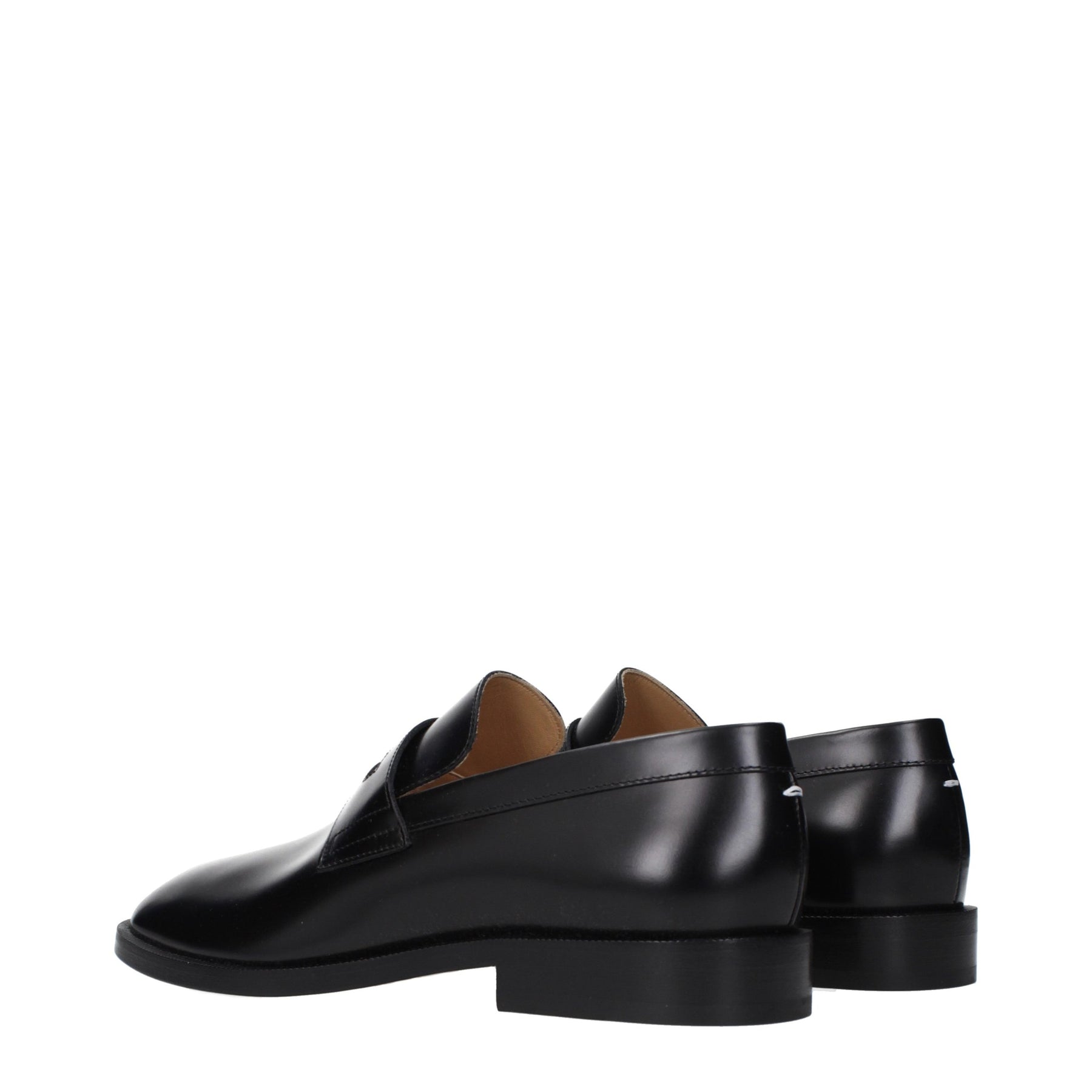 Maison Margiela Black Leather Slip-On Loafers | Regal Royce