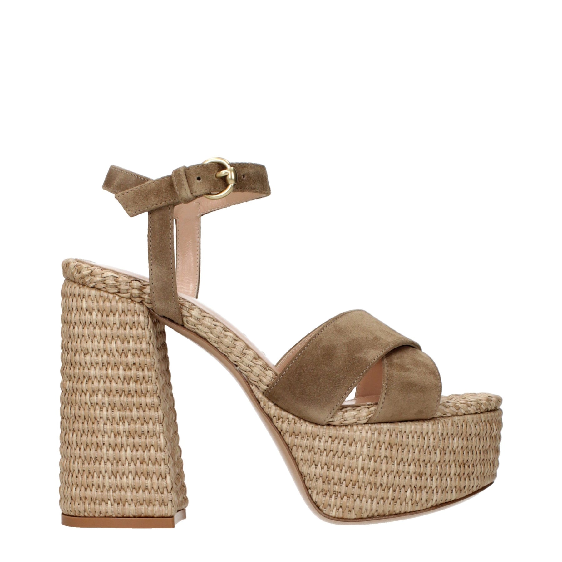 Gianvito Rossi Brown Leather Platform Sandals | Regal Royce