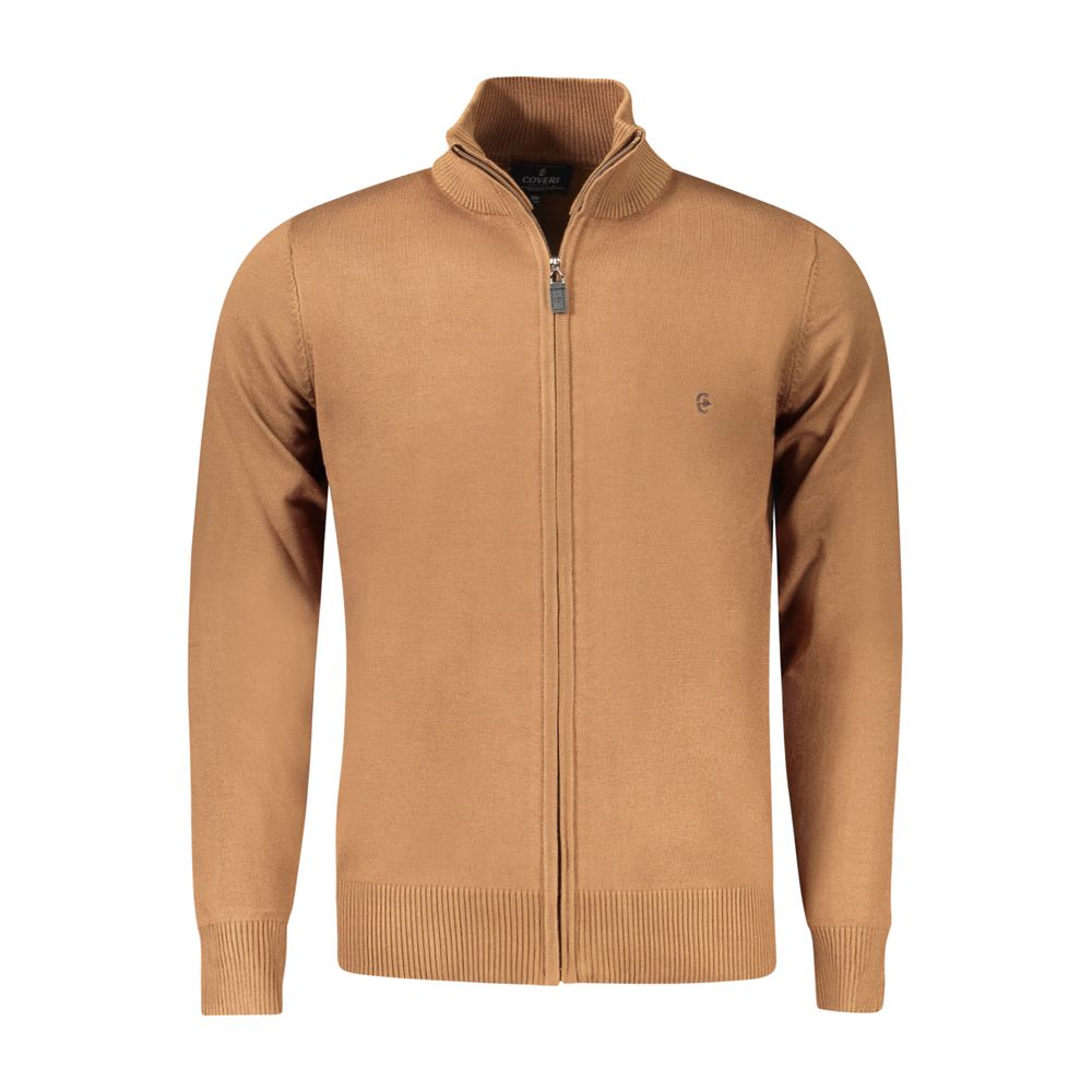 Coveri Moving Brown Viscose Men Cardigan | Regal Royce