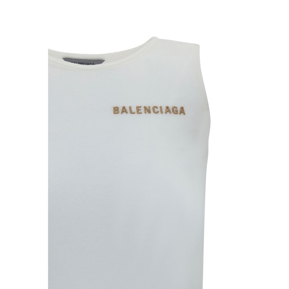 Balenciaga White Cotton Tank Tops | Regal Royce