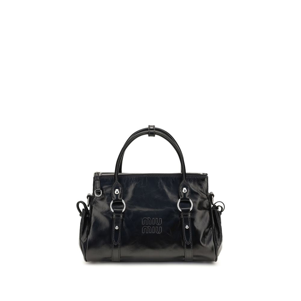 Miu Miu Black Calf Leather Bos Taurus Handbag | Regal Royce