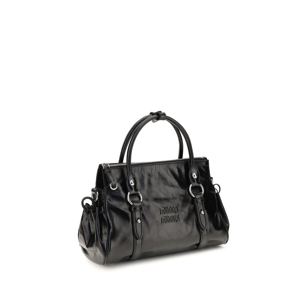Miu Miu Black Calf Leather Bos Taurus Handbag | Regal Royce