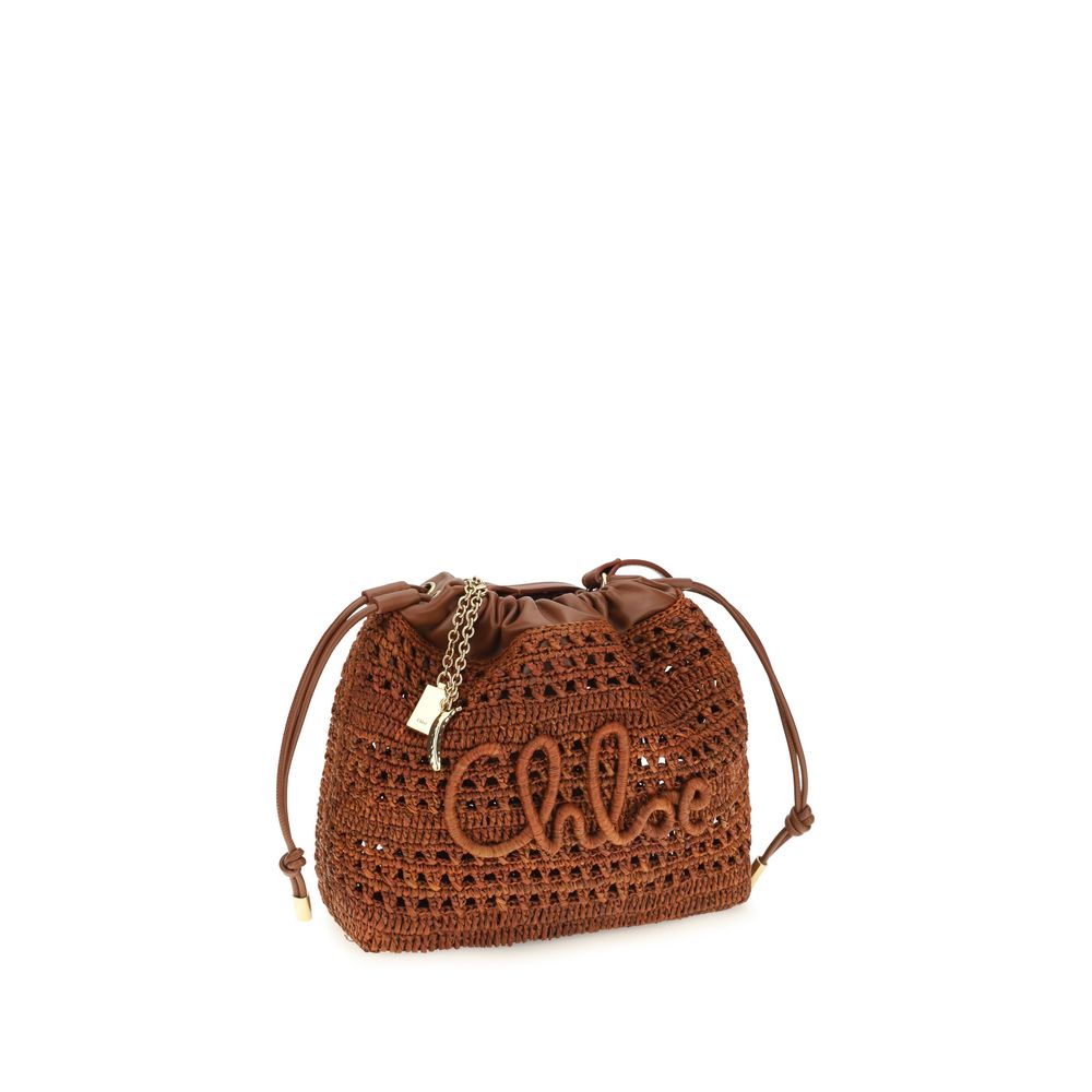 Chloé Brown Raffia Shoulder Bag | Regal Royce