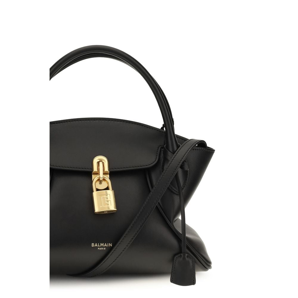 Balmain Black Calf Leather Bos Taurus Shoulder Bag | Regal Royce