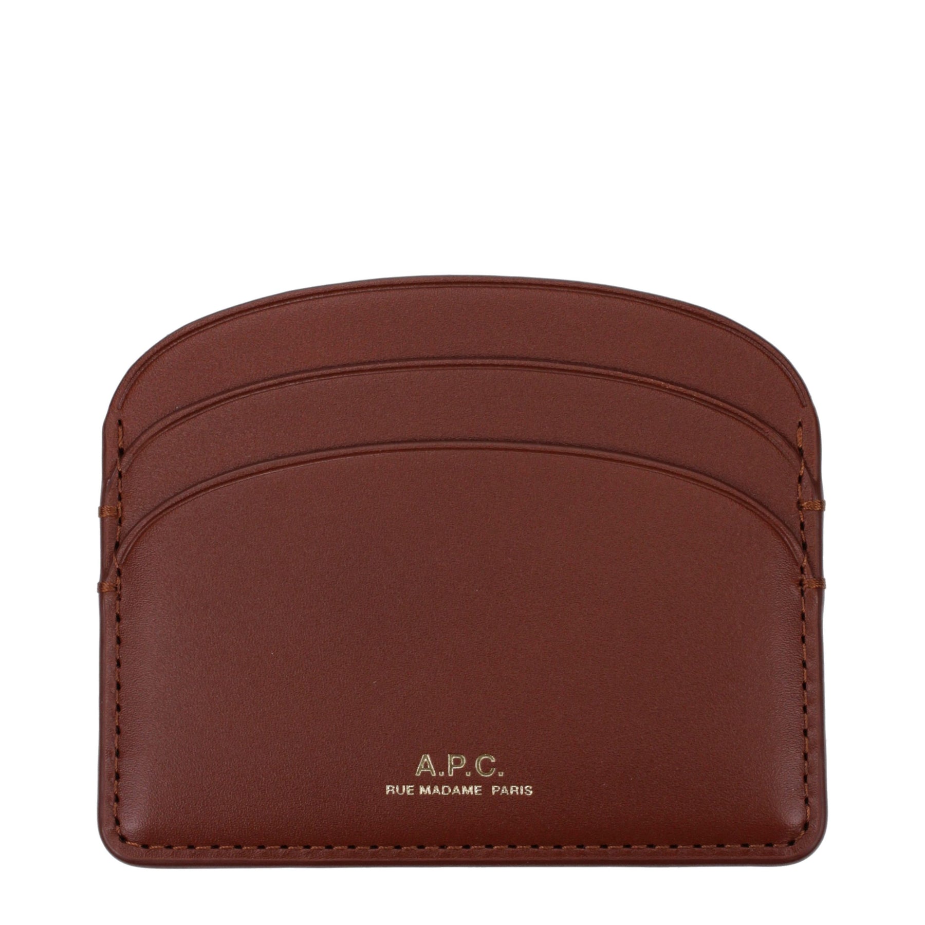 A.P.C. Brown Leather Cardholder | Regal Royce