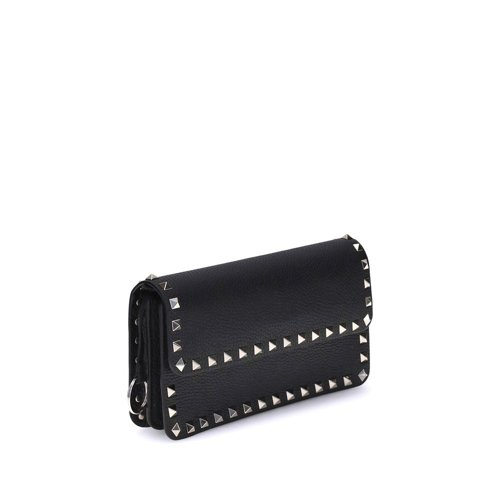 Valentino Garavani Black Calf Leather Bos Taurus Wallet | Regal Royce