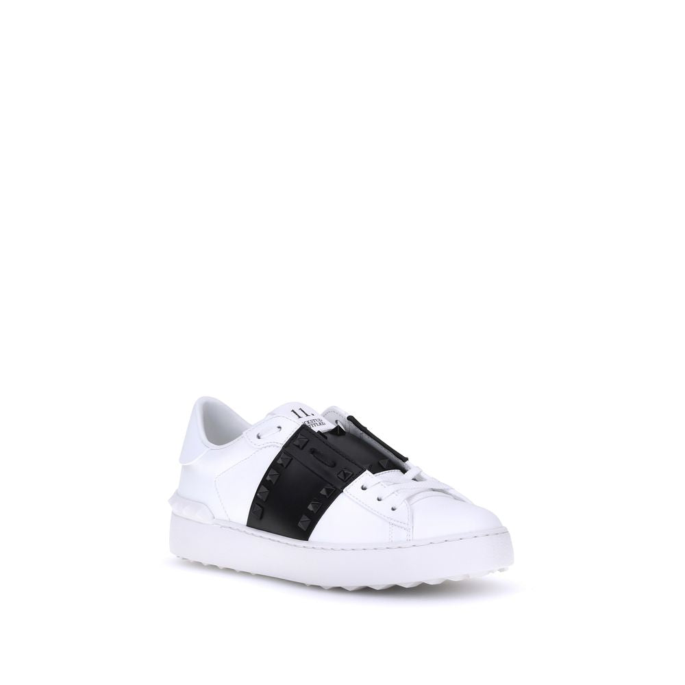 Valentino Garavani White Calf Leather Bos Taurus Low Top Sneakers | Regal Royce