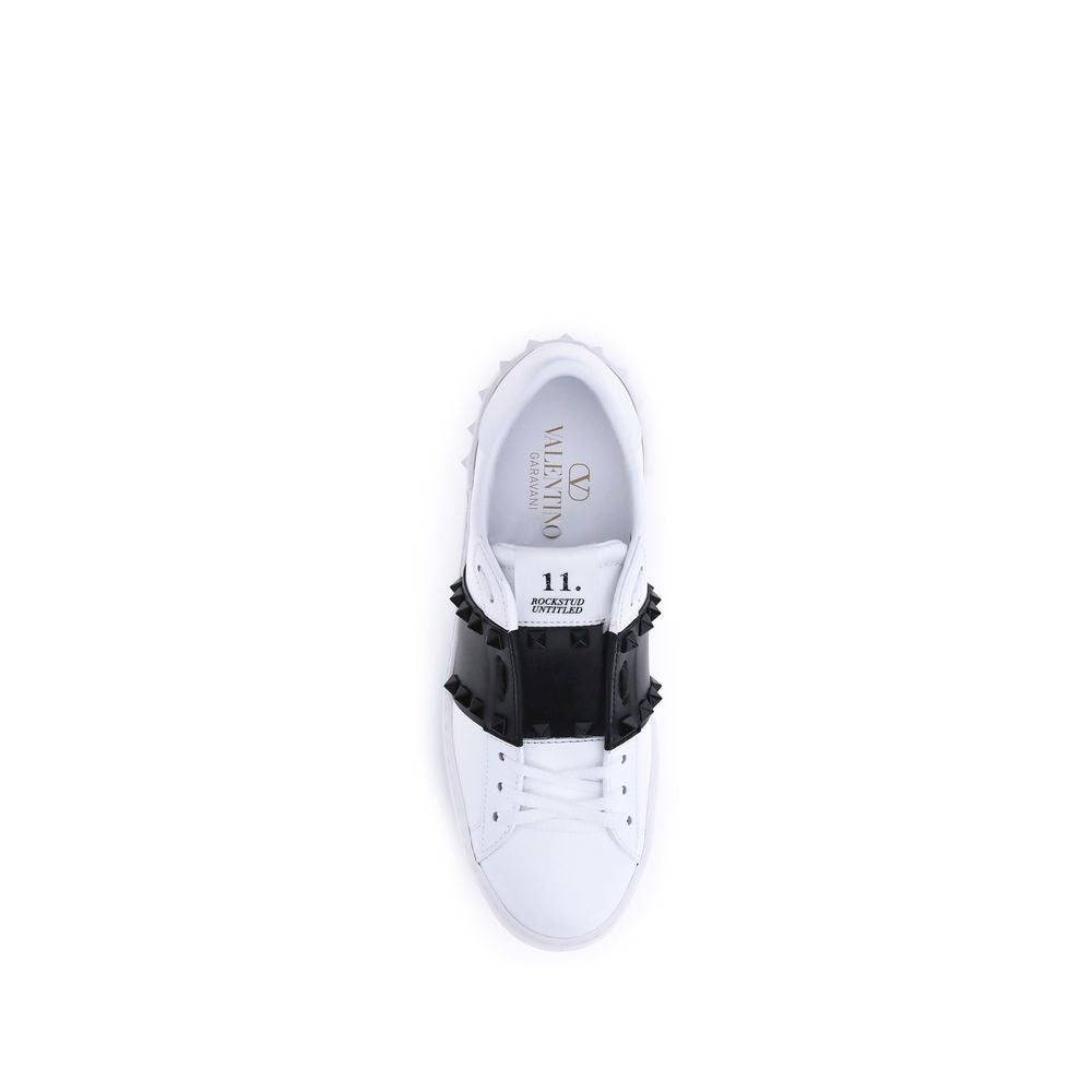 Valentino Garavani White Calf Leather Bos Taurus Low Top Sneakers | Regal Royce