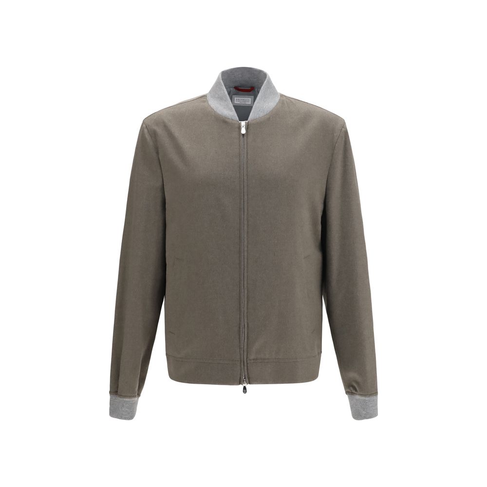 Brunello Cucinelli Bicolor Cashmere Bomber | Regal Royce
