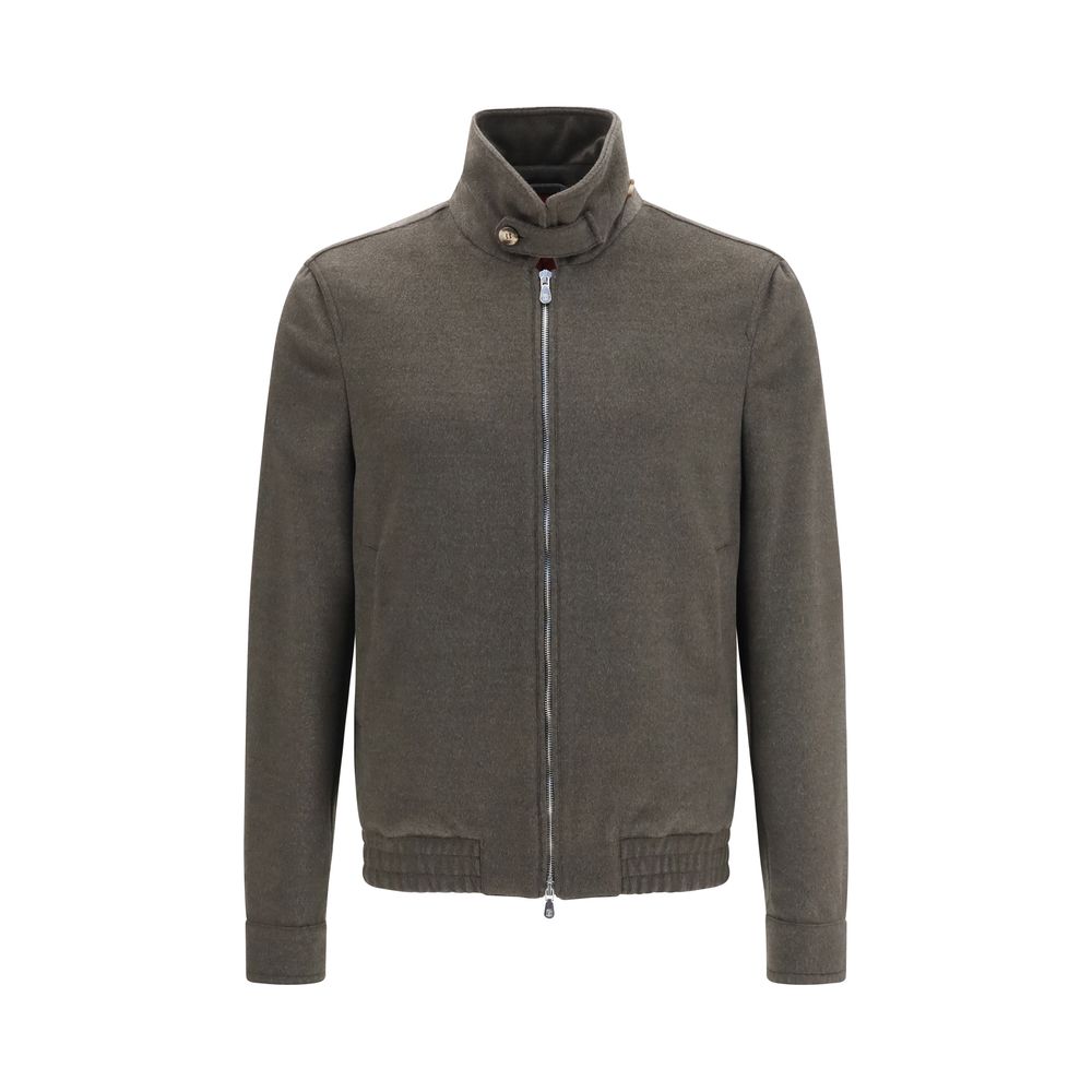 Brunello Cucinelli Gray Wool Oves Aries Full-Length Jacket | Regal Royce