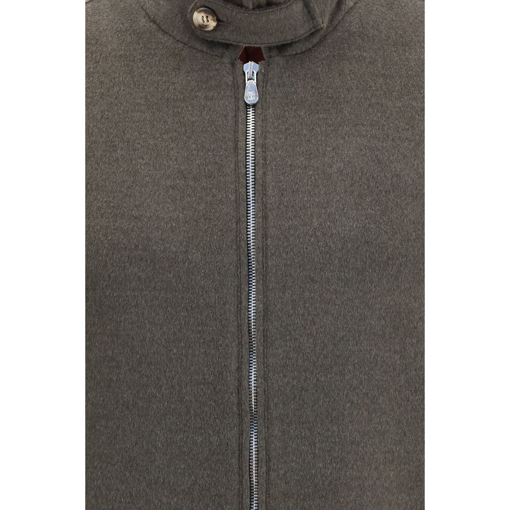 Brunello Cucinelli Gray Wool Oves Aries Full-Length Jacket | Regal Royce