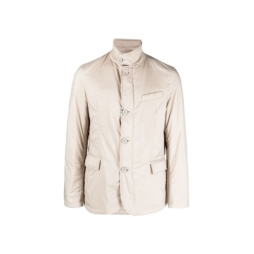 Herno Beige Polyamide Full-Length Jacket | Regal Royce