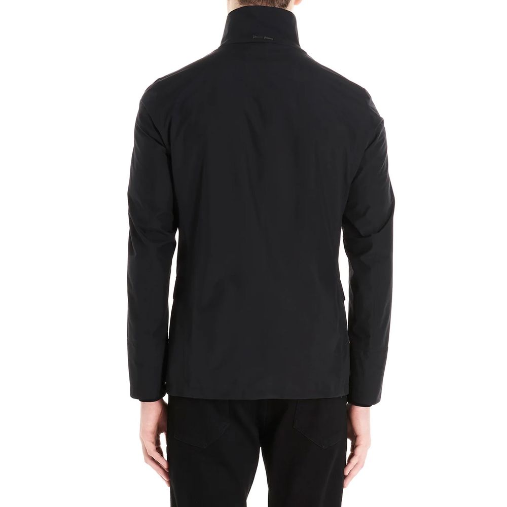 Herno Black Polyester Full-Length Jacket | Regal Royce