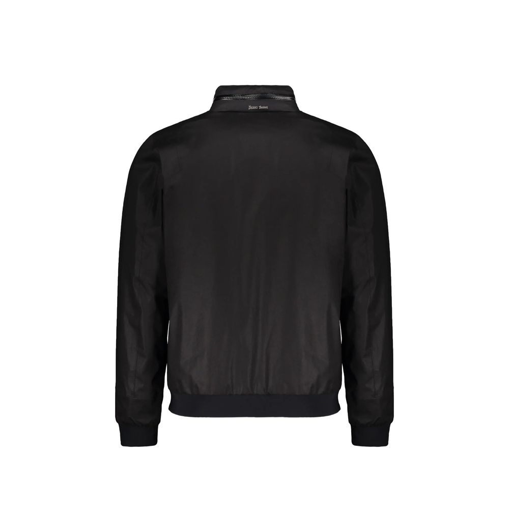Herno Black Cotton Bomber | Regal Royce