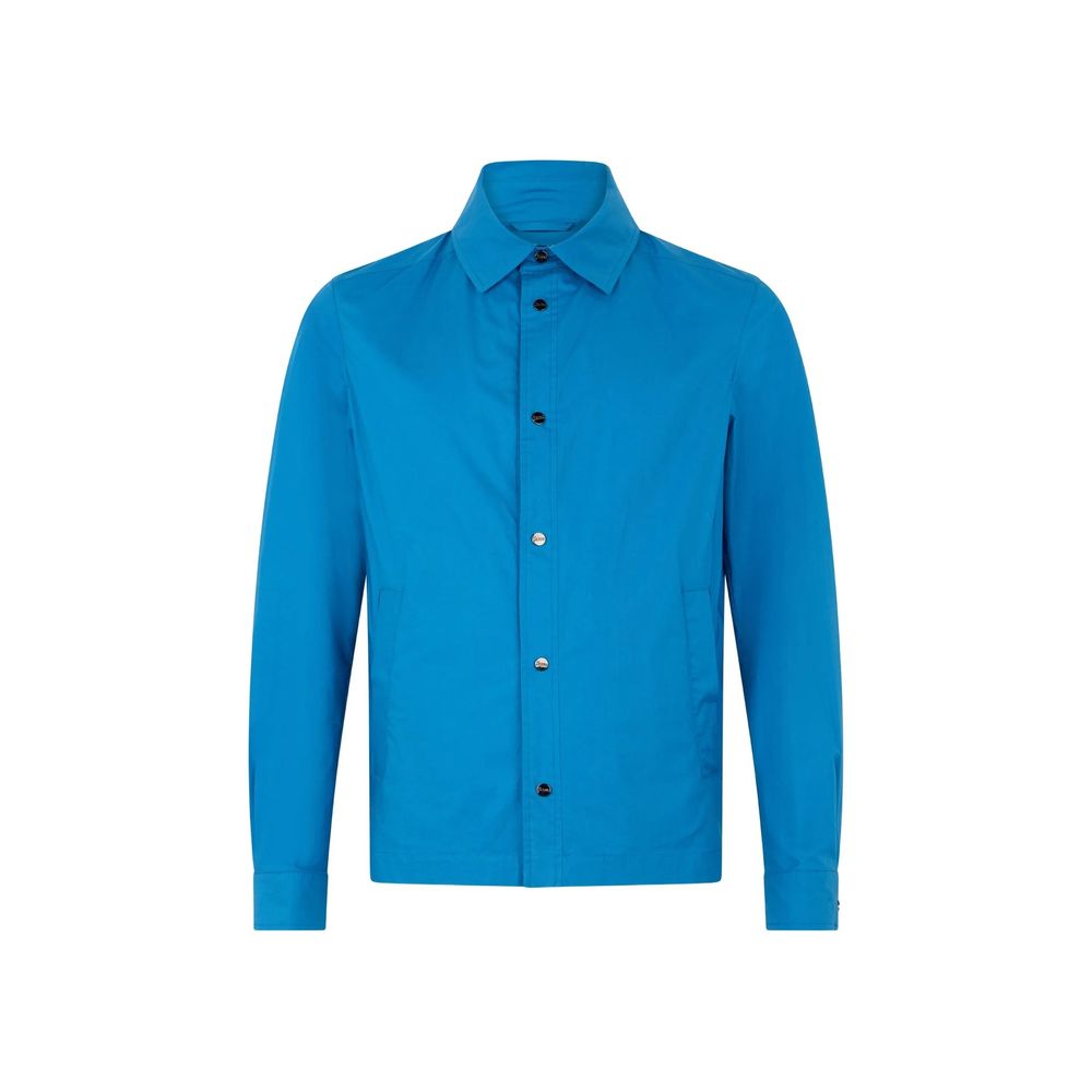 Herno Blue Cotton Full-Length Jacket | Regal Royce