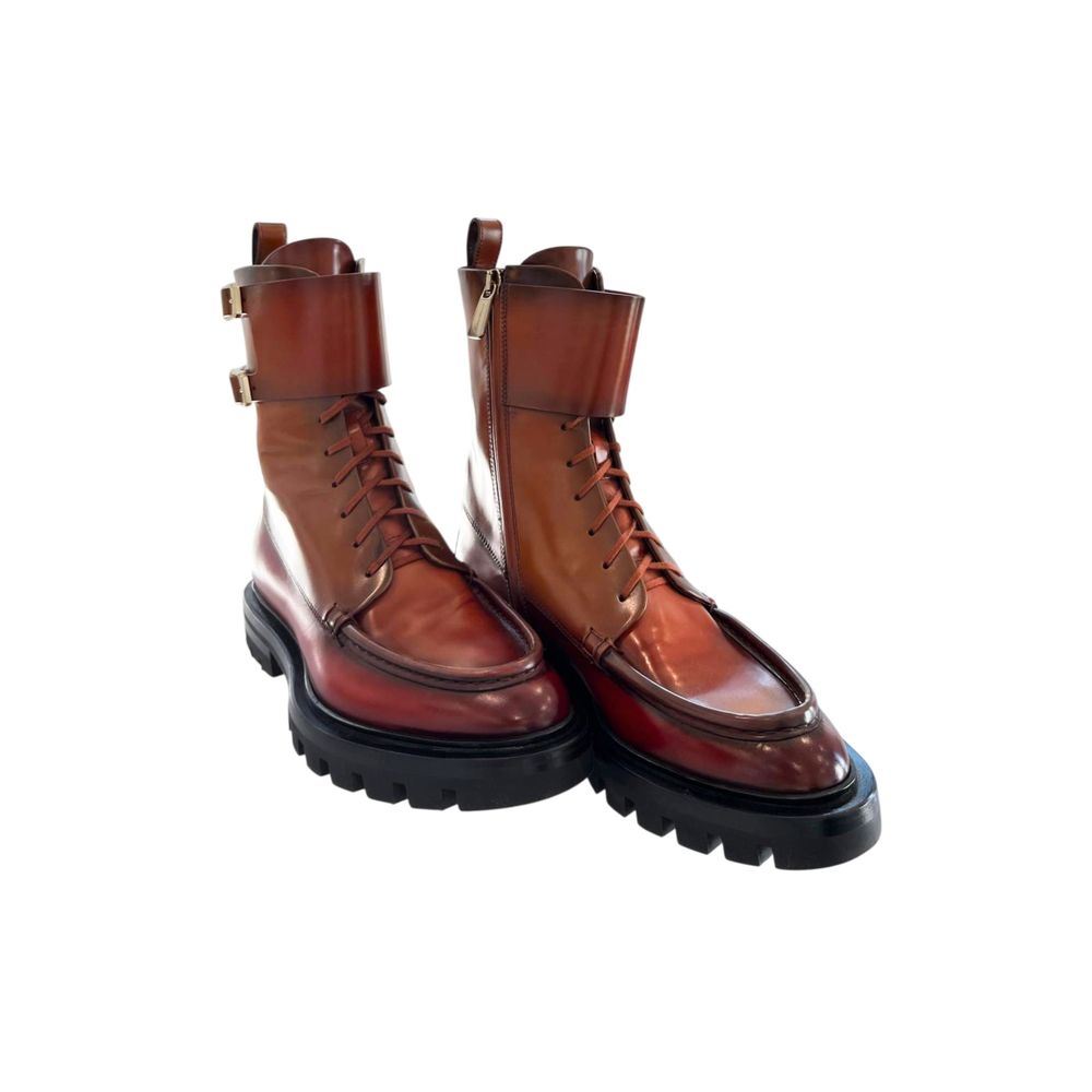 Santoni Red Leather Women Boots | Regal Royce