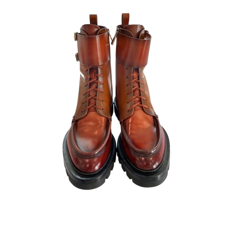 Santoni Red Leather Women Boots | Regal Royce