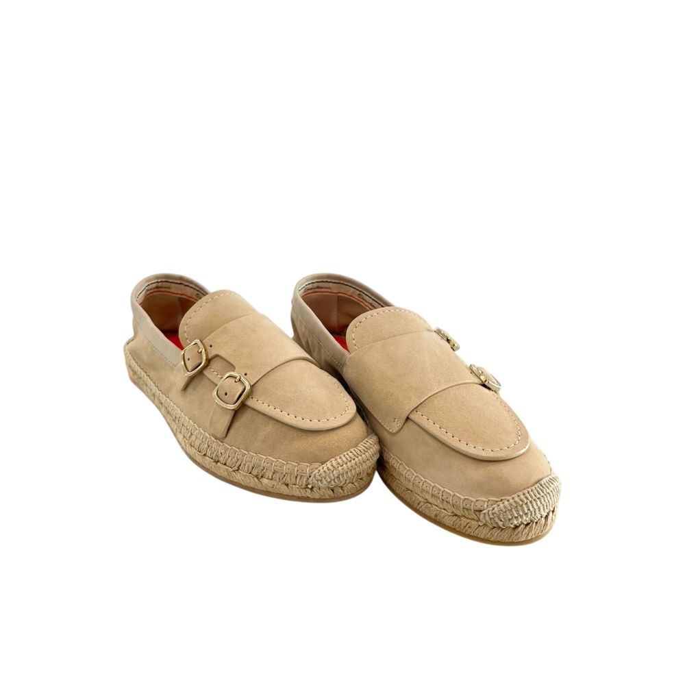 Santoni Beige Leather Women Sandal | Regal Royce