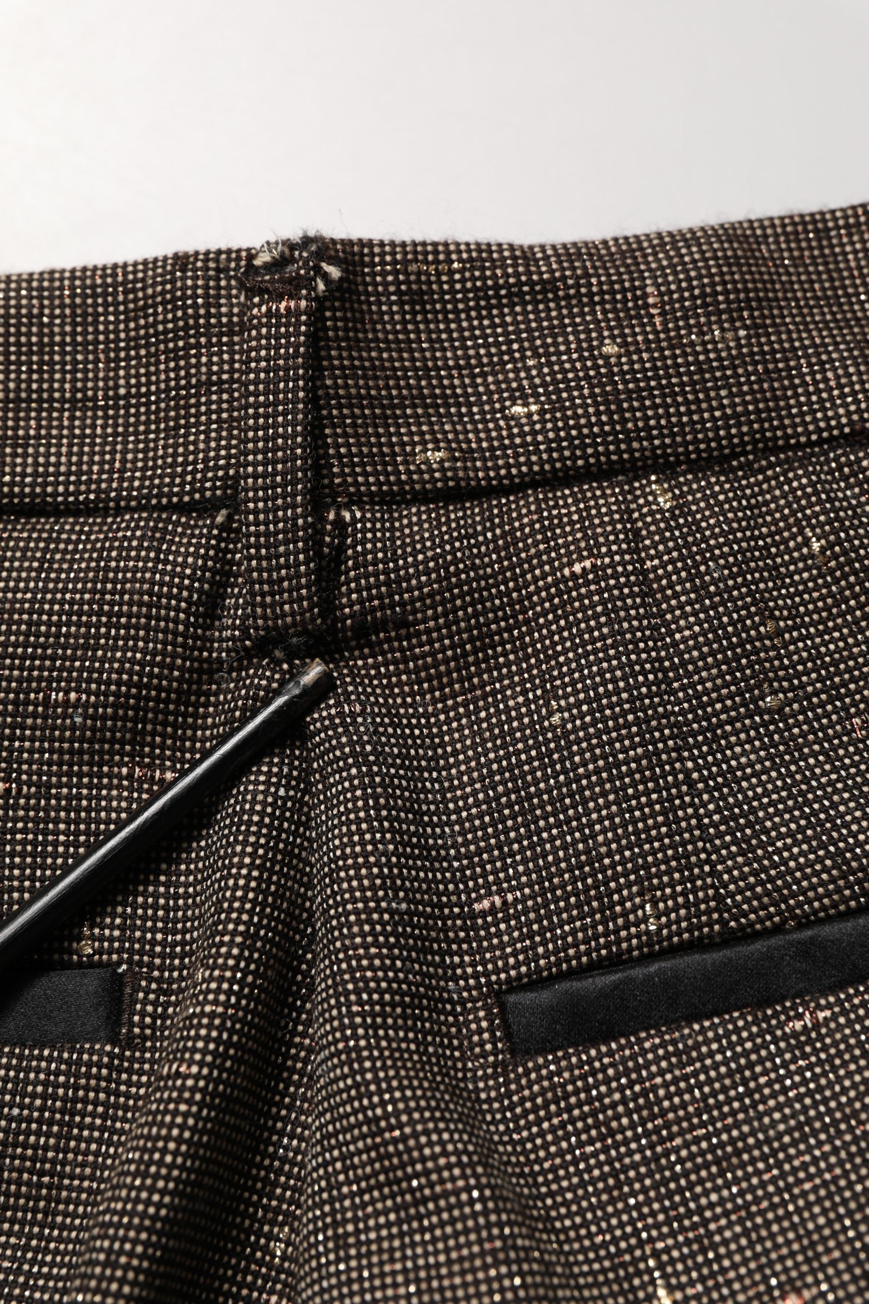 Dolce & Gabbana Dark Brown HighWaist Tapered Trouser Pants | Regal Royce