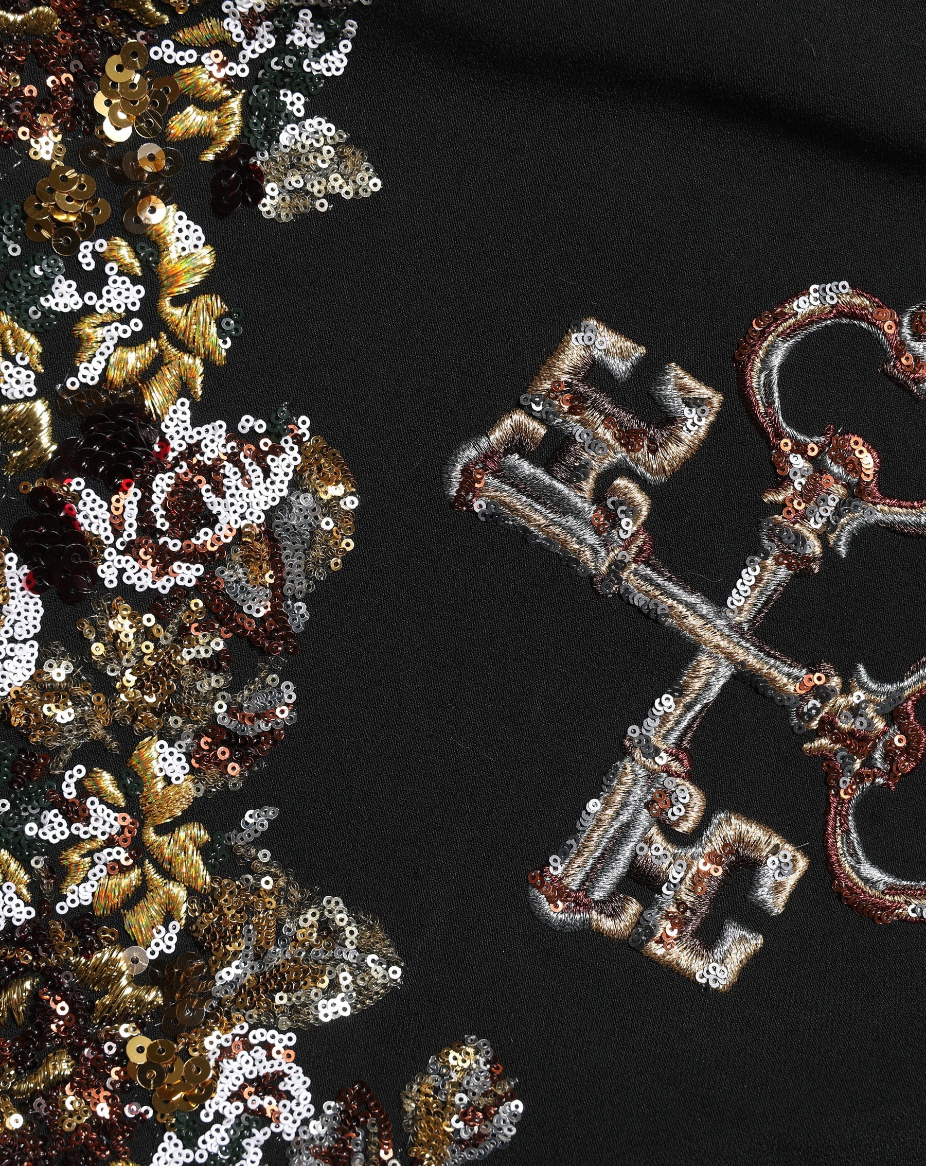 Dolce & Gabbana Black Floral Embellished A-line Mini Skirt | Regal Royce