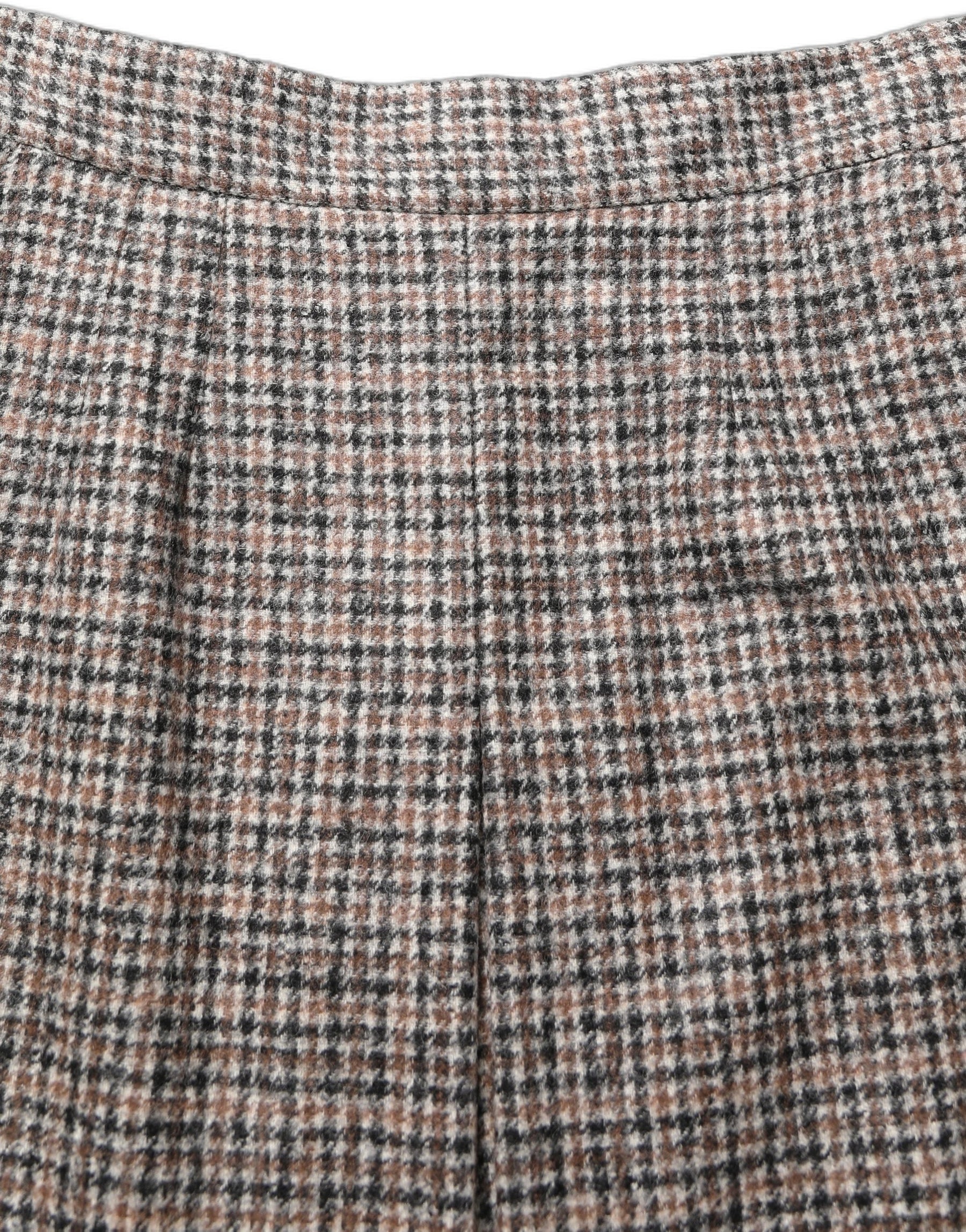 Dolce & Gabbana Brown Tweed High Waist A-line Mini Skirt | Regal Royce