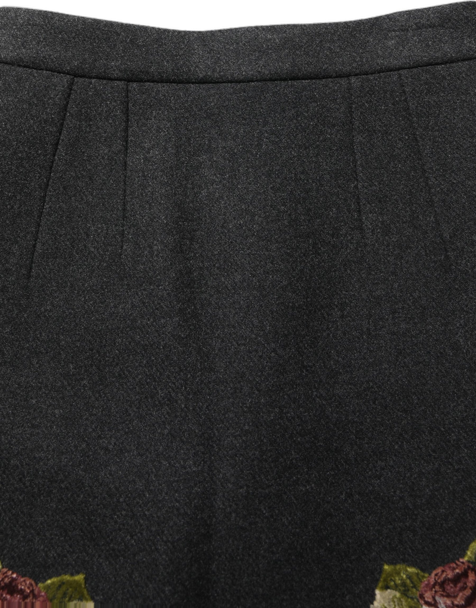 Dolce & Gabbana Black Floral Macramé High Waist A-line Skirt | Regal Royce