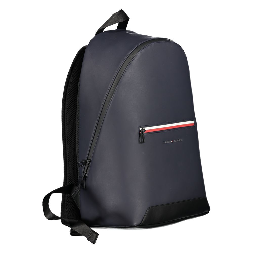 Tommy Hilfiger Blue Polyurethane Men's Backpack with Adjustable Straps | Regal Royce