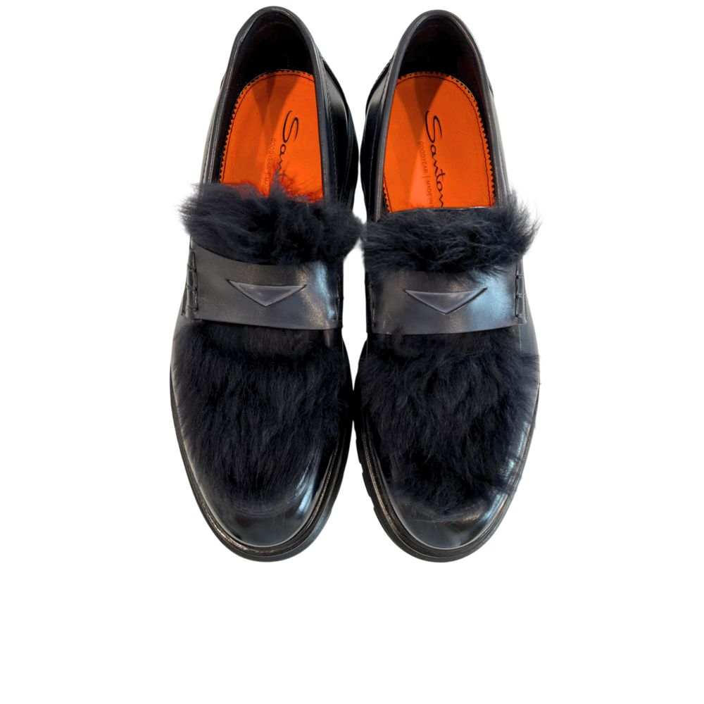 Santoni Blue Leather Men Loafer | Regal Royce