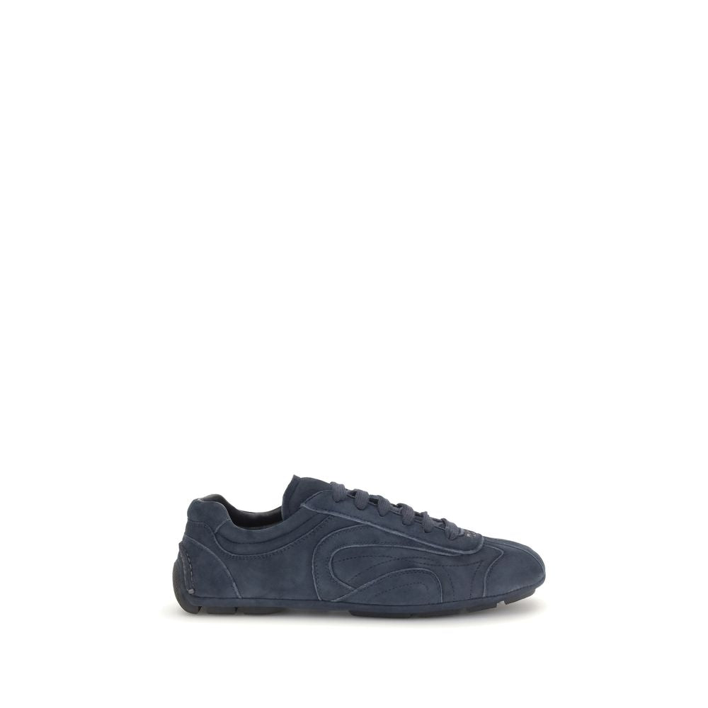 Prada Blue Calf Leather Bos Taurus Athletic Sneakers | Regal Royce