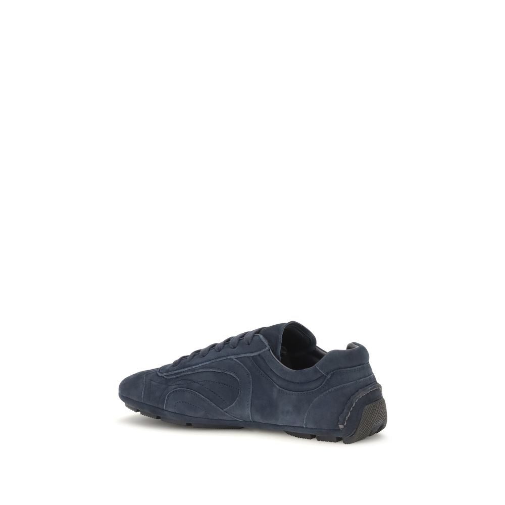 Prada Blue Calf Leather Bos Taurus Athletic Sneakers | Regal Royce