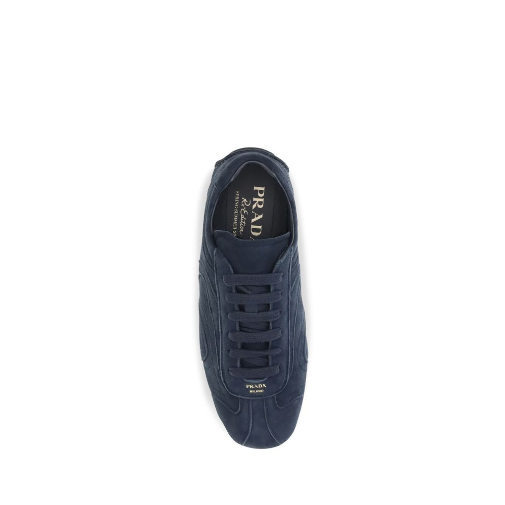 Prada Blue Calf Leather Bos Taurus Athletic Sneakers | Regal Royce