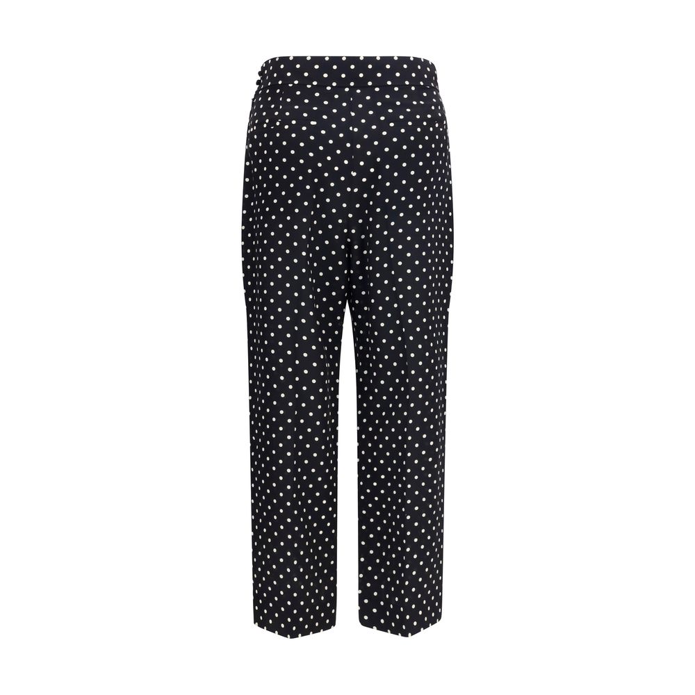 Valentino Black Silk Cropped Pants | Regal Royce