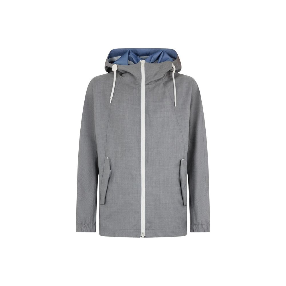 Herno Gray Virgin Wool Shell Jacket | Regal Royce