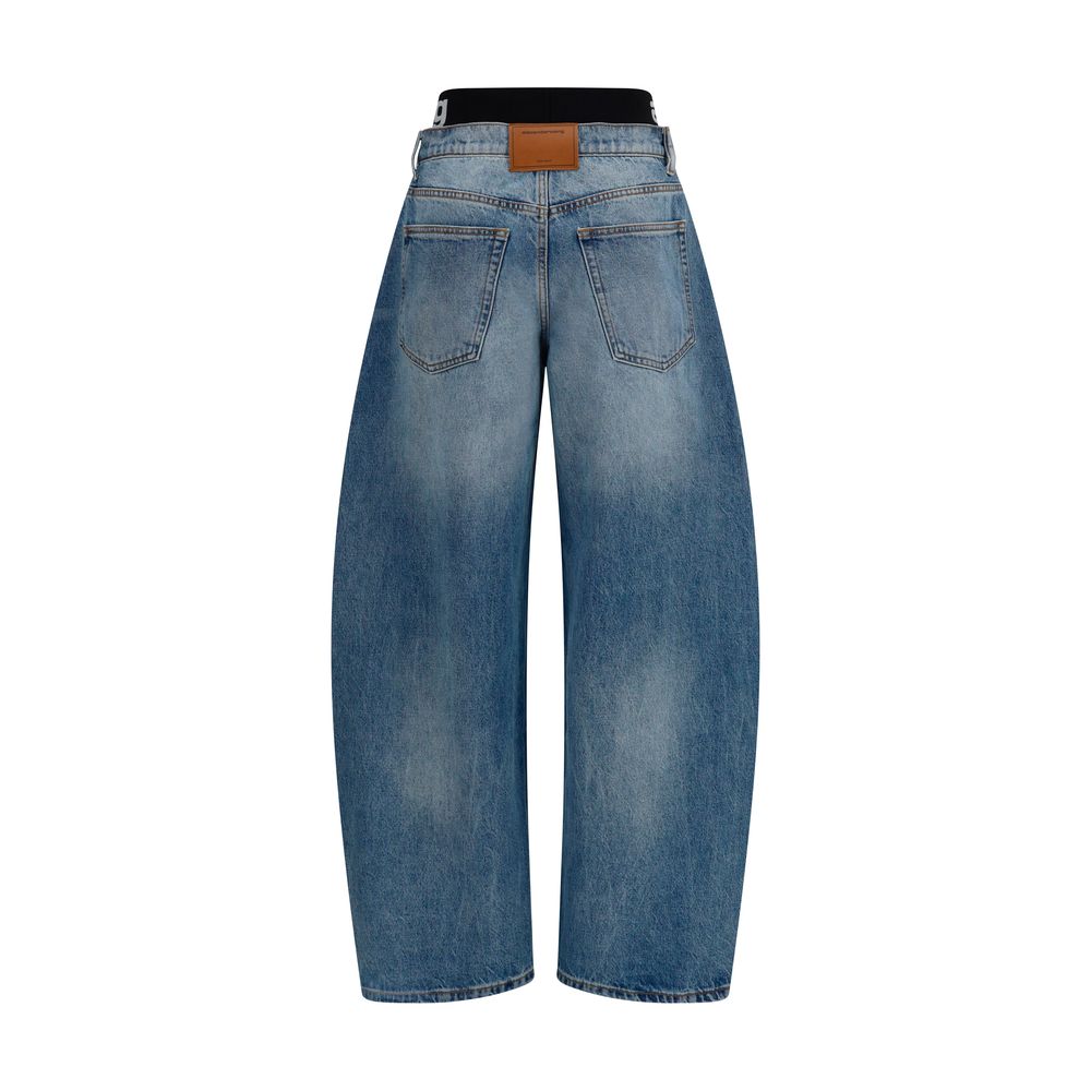 Alexander Wang Blue Cotton Relaxed Fit Jeans | Regal Royce