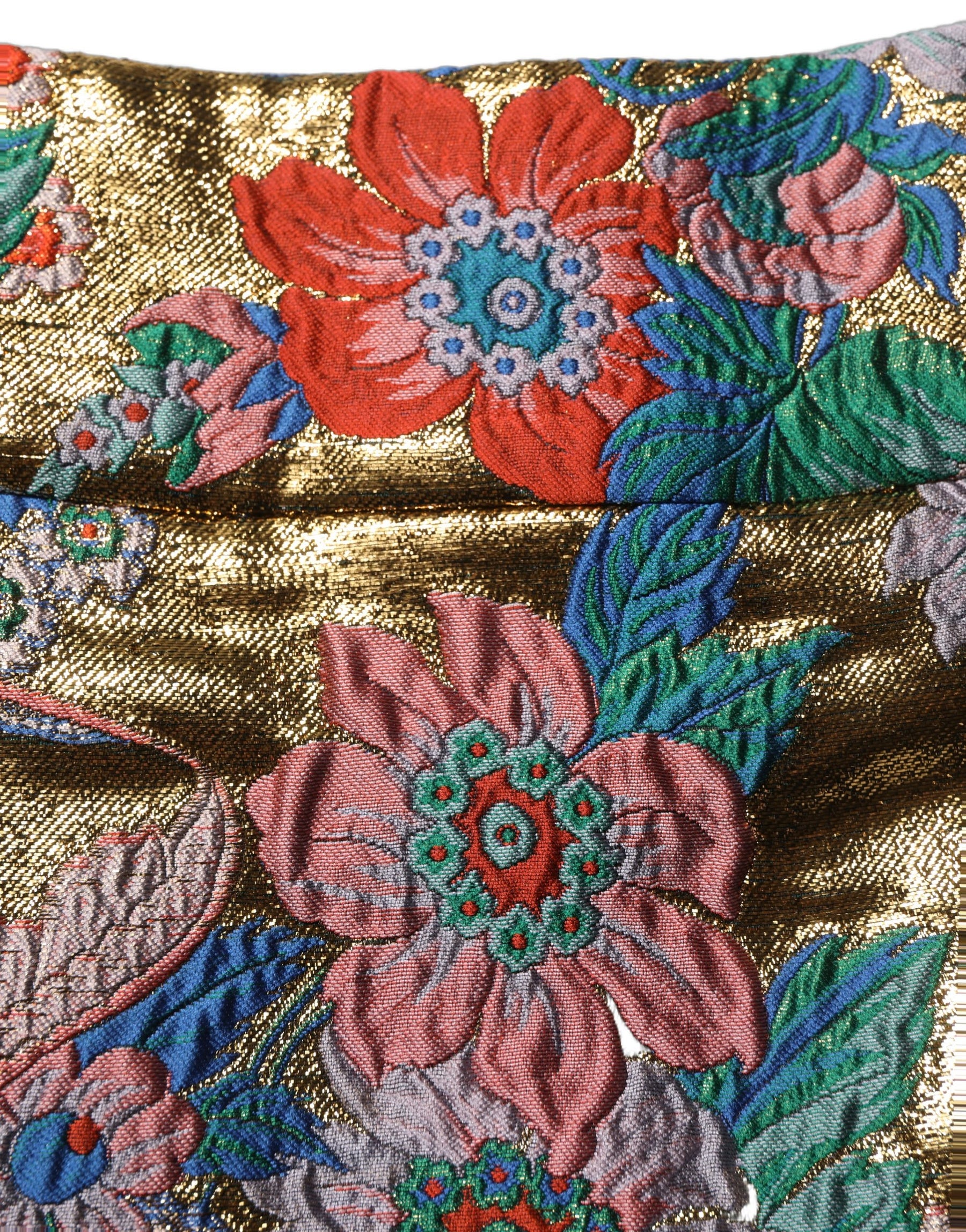 Dolce & Gabbana Multicolor Floral Jacquard MidWaist Mini Skirt | Regal Royce