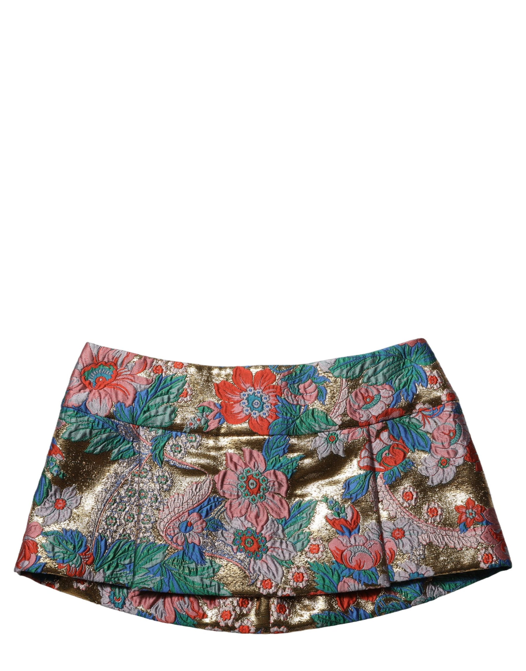 Dolce & Gabbana Multicolor Floral Jacquard MidWaist Mini Skirt | Regal Royce