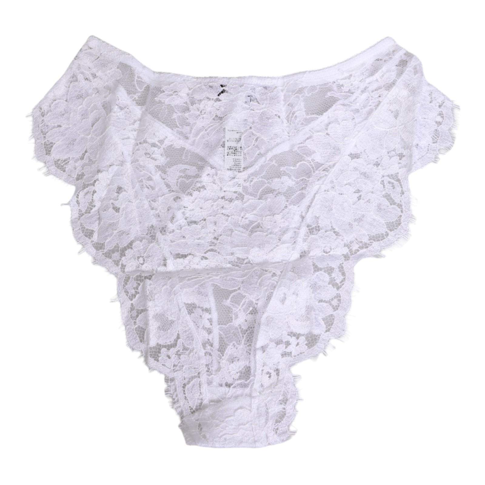 Dolce & Gabbana White Floral Lace Low Rise Panty Underwear | Regal Royce