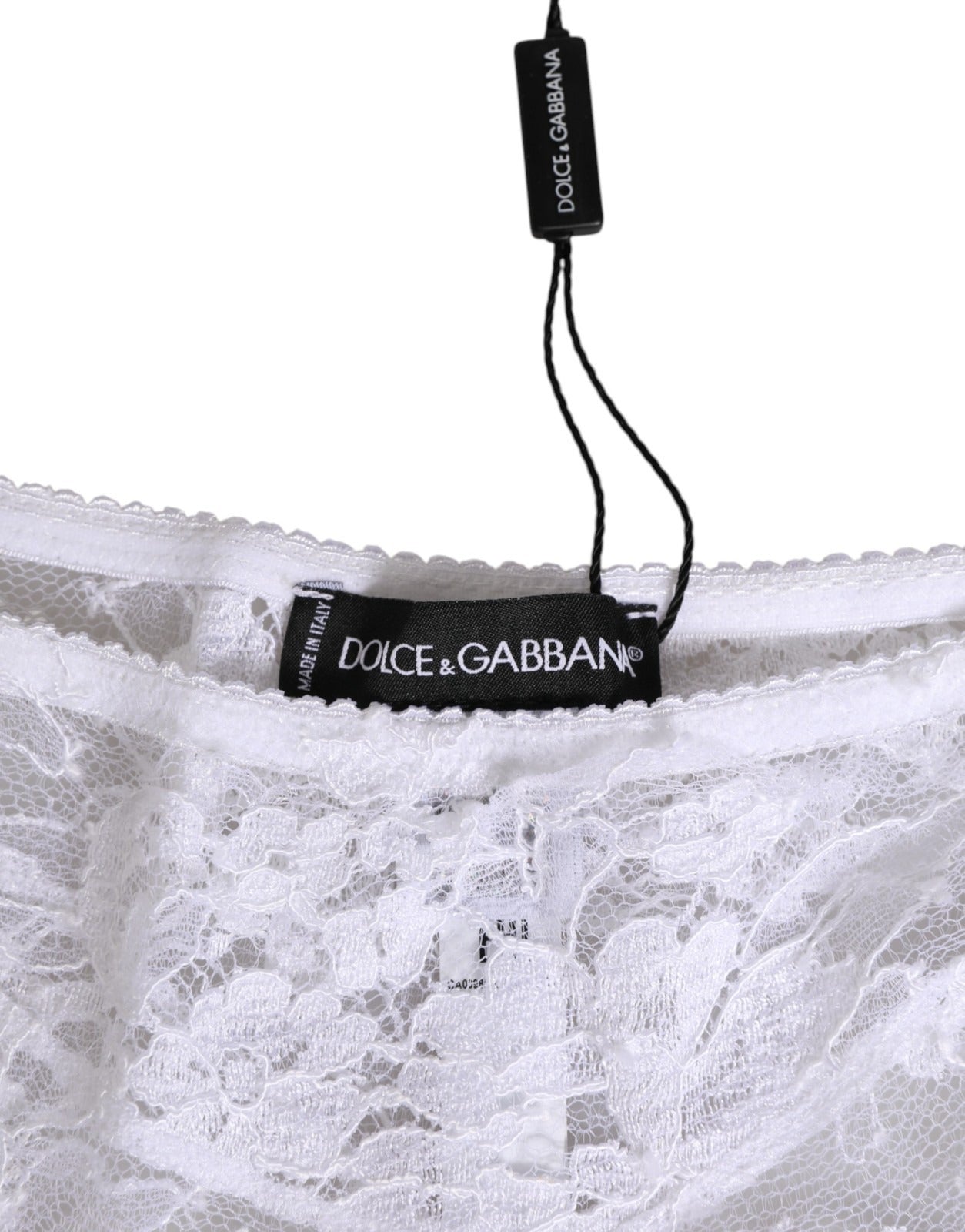 Dolce & Gabbana White Floral Lace Low Rise Panty Underwear | Regal Royce
