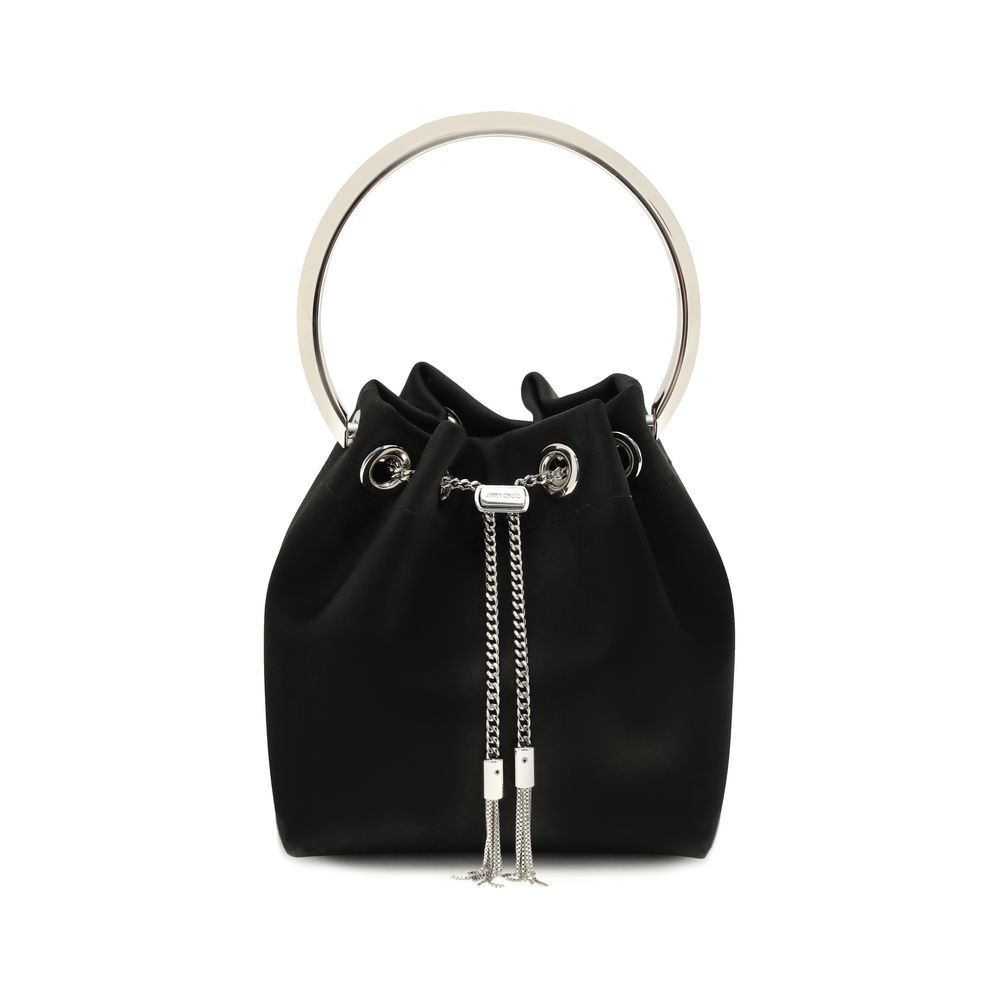 Jimmy Choo Black Cotton Shoulder Bag | Regal Royce