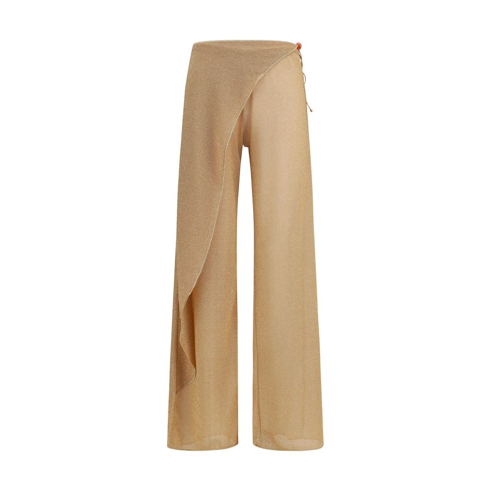 Oséree Gold Polyamide Casual Pants | Regal Royce
