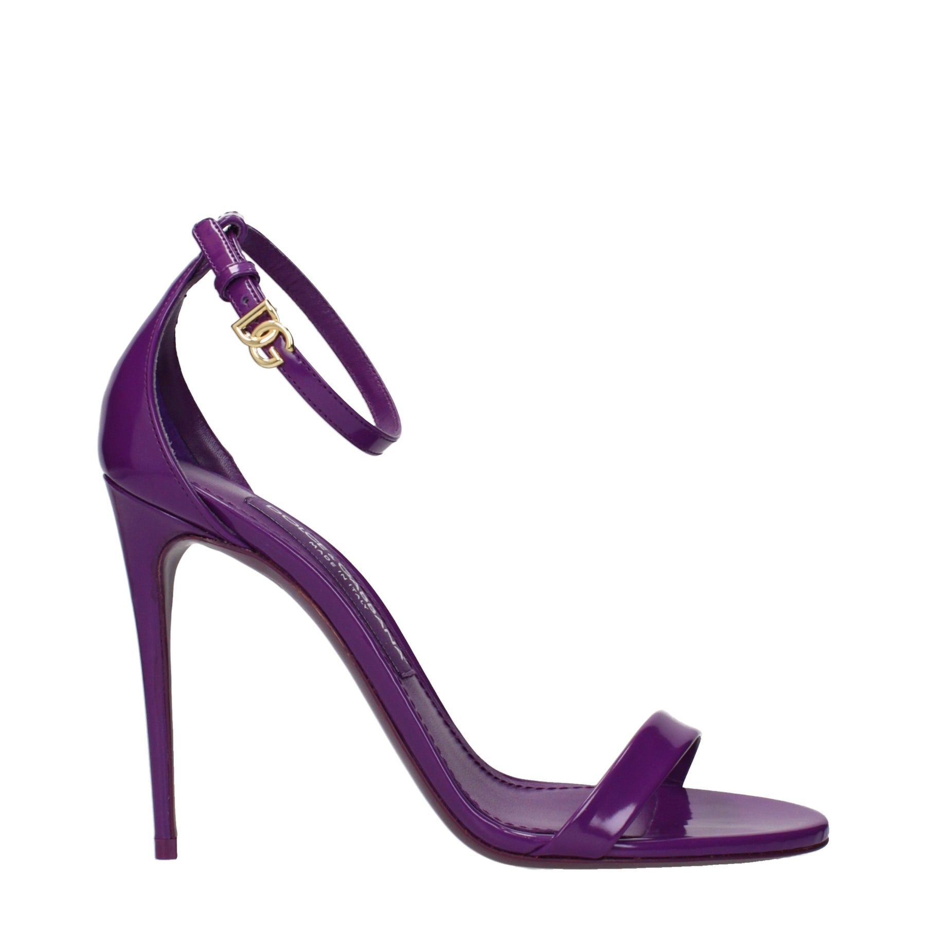 Dolce & Gabbana Purple Leather Stiletto Heel Sandals | Regal Royce