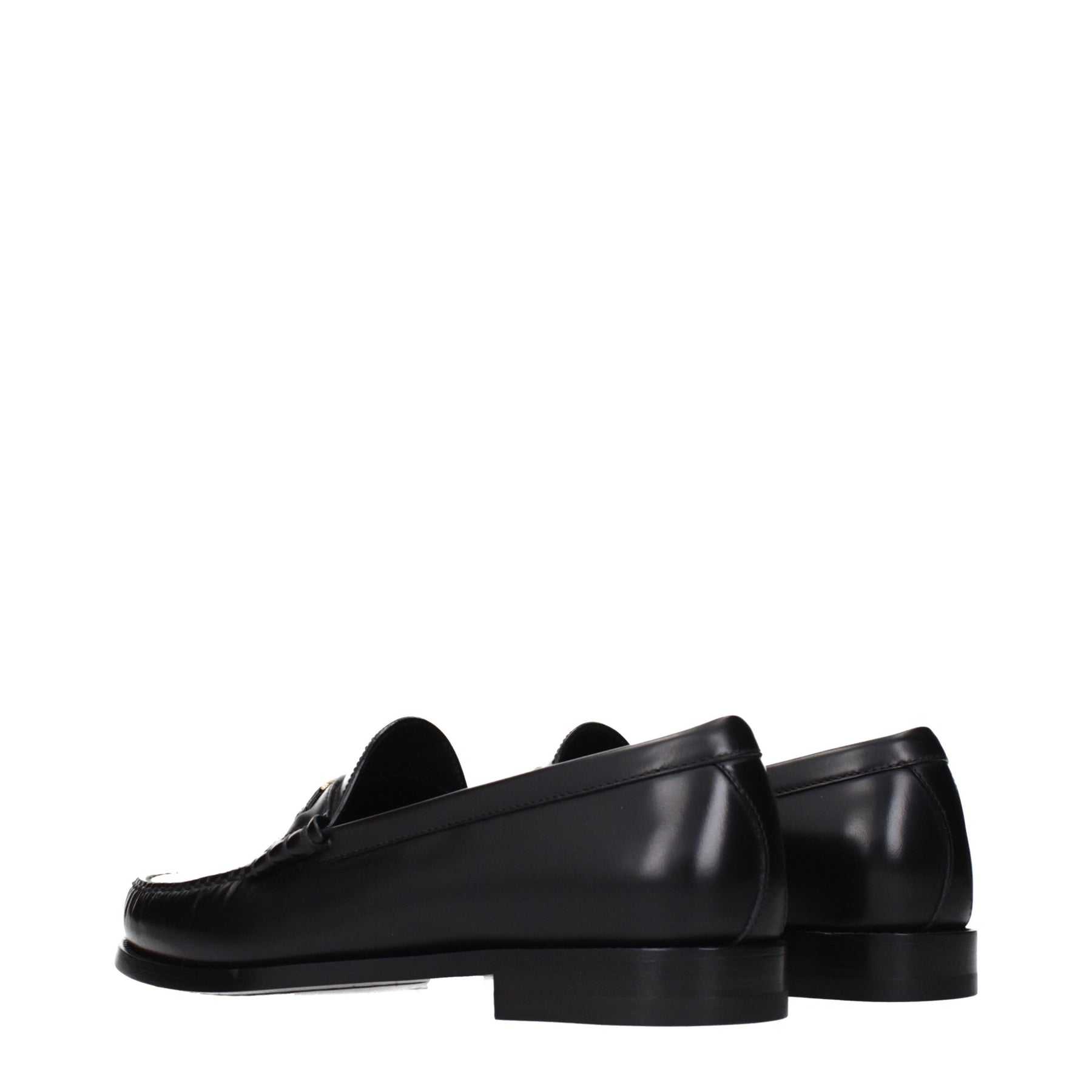 Celine Black Leather Slip-On Loafers | Regal Royce