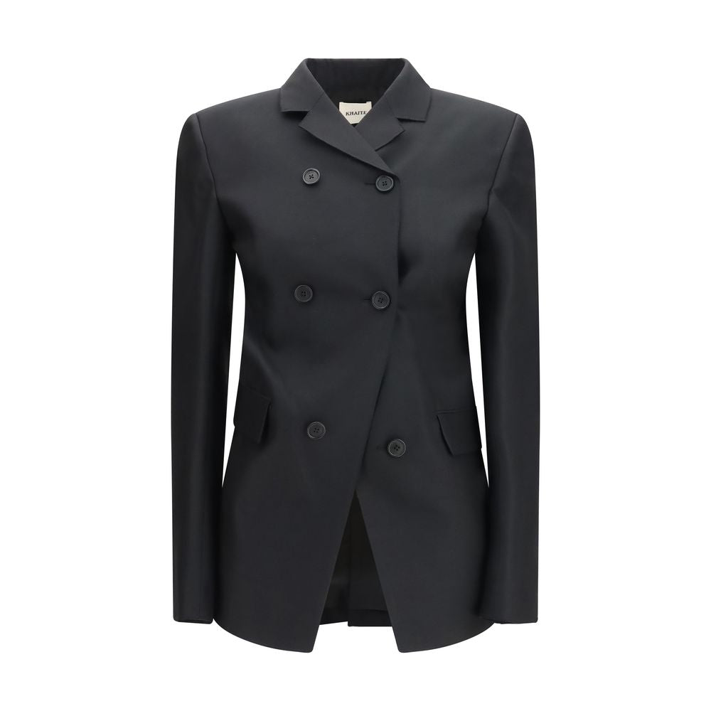 Khaite Black Wool Oves Aries Blazer | Regal Royce