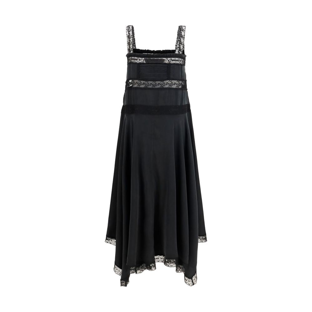 Ganni Black Silk Cocktail Dress | Regal Royce