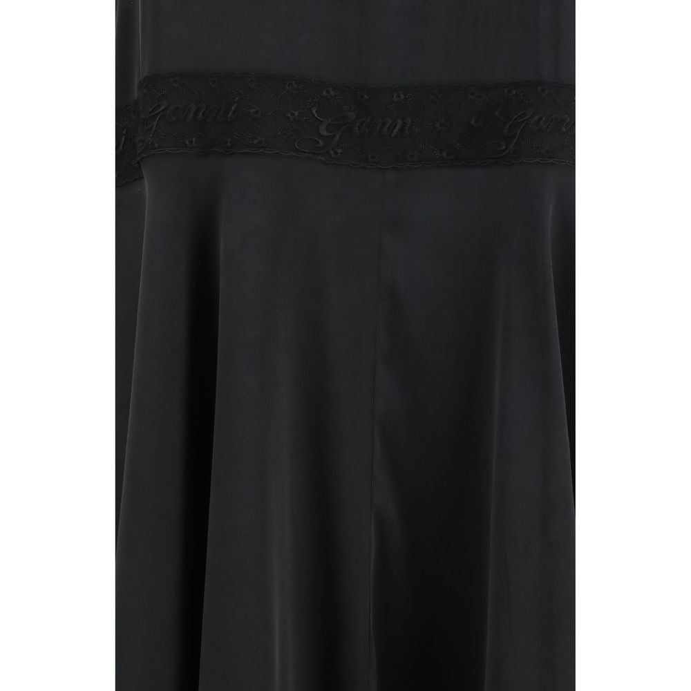 Ganni Black Silk Cocktail Dress | Regal Royce